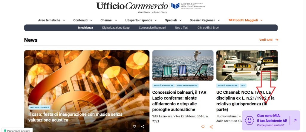 Ufficio Commercio diventa più intelligente: è arrivata MIA, la tua Assistente AI 1 home